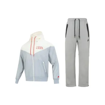 Nike Casual Sportswear Men Set Light Gray Top+Dark Gray Pants