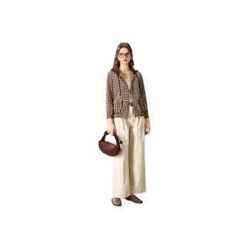 FENHONGMALI Jacket Women's Coffee
