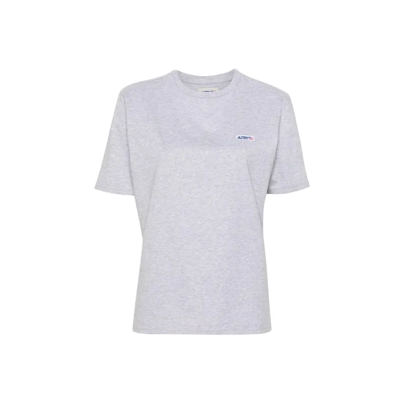 AUTRY Logo patch Cotton T shirt-0