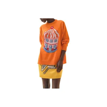 HERMES SS24 Cashmere Sweater Women's Sunset Orange