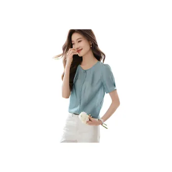 Mo Han Yi Mei Shirt Women's Peacock Blue
