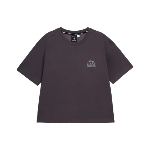 Skechers Drop Shoulder Sleeve T Shirt Women's Periscope Gray