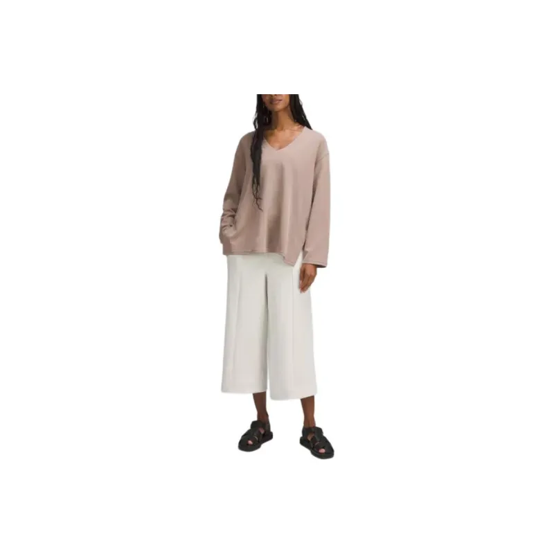 Lululemon SoftstremeRibbed Relaxed Long-Sleeve Knitwear Women's Brown-0