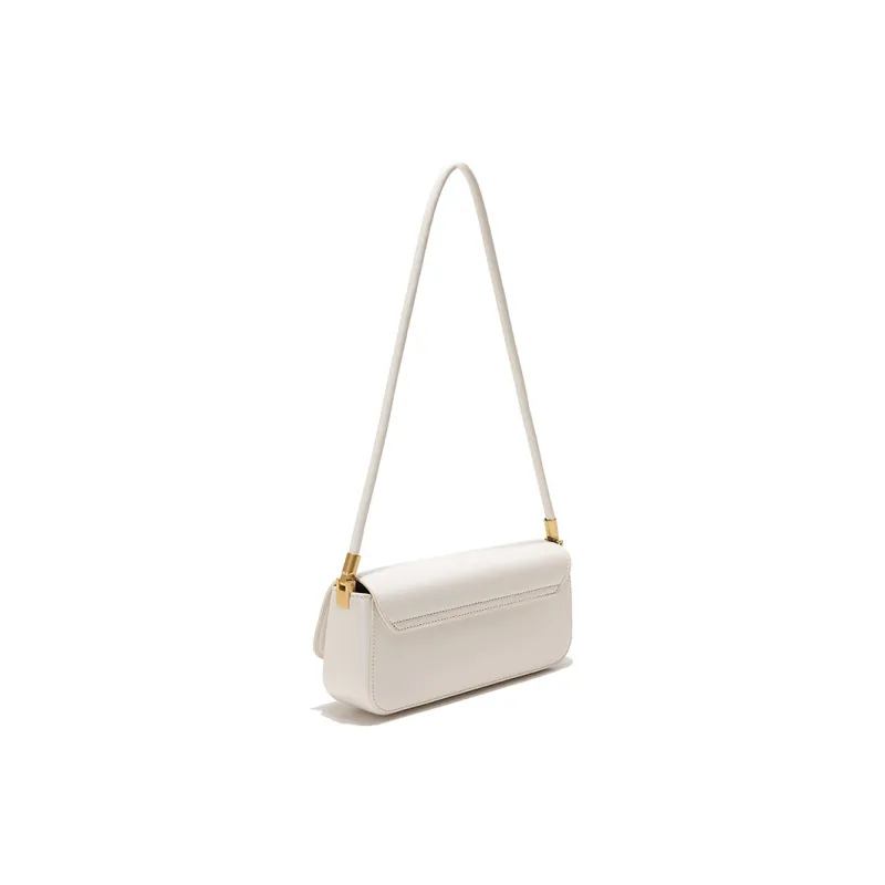 Vigno Synthetic Leather Shoulder Bag Women's White/Chili Sauce/Red/Black-4
