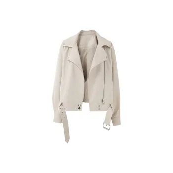 SOON FLOWER Jackets Coats Women's Beige Apricot