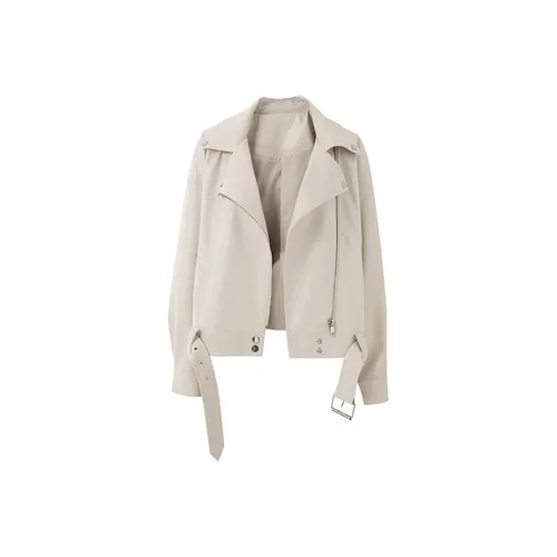 SOON FLOWER Jackets Coats Women's Beige Apricot