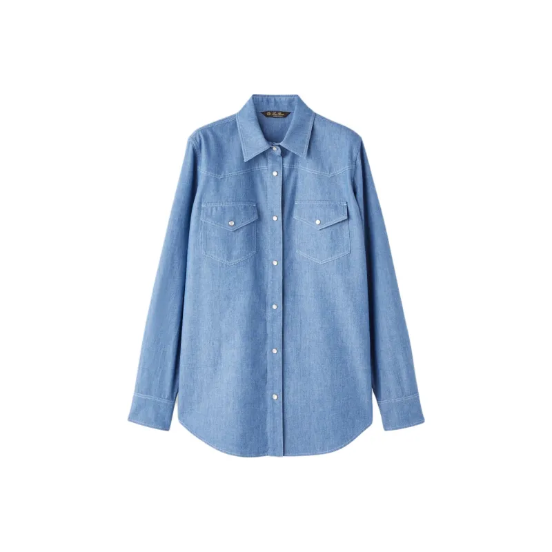 Loro Piana Shirts Women's Blue-0