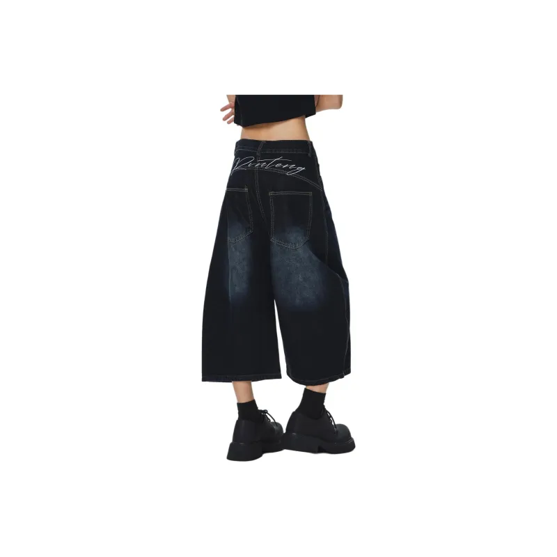 NEVER RULE Denim Shorts Unisex Nostalgic Blue-0