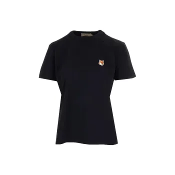 Maison Kitsune Fox Head Patch Crewneck T Shirt