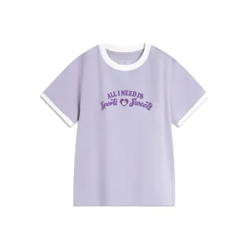 LiNing Sports Life Collection T Shirt Women's Sea Salt Purple