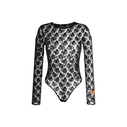 HERON PRESTON Sheer Lace Bodysuit