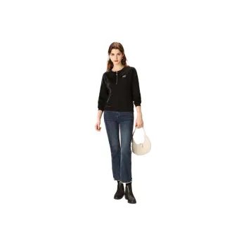 FENHONGMALI Sweatshirt Women's Black