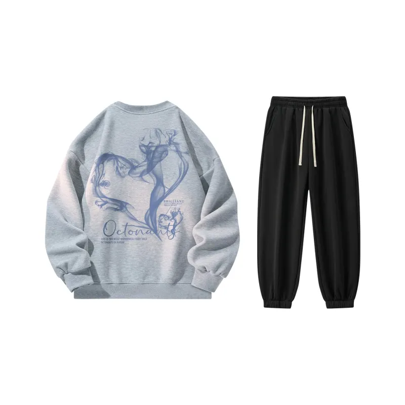 Small Columns Under The Sea Sweatshirt Set Unisex-40