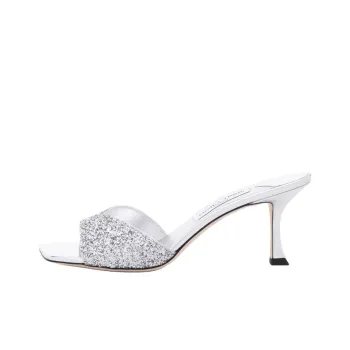 Jimmy Choo Slide Slippers 7cm Women's Silver