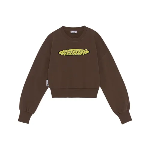 GANNI Artwork Sweatshirt 'Chicory Coffee'