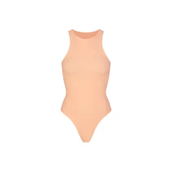 SKIMS FITS EVERYBODY HIGH NECK BODYSUIT Bodysuits Women's Faded Nectar