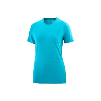 SALOMON SENSE AEROGRAPHIC T-Shirt Women's Peacock Blue