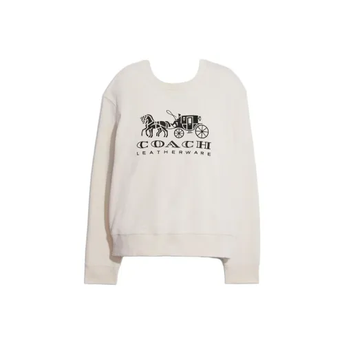 COACH SS23 Sweatshirt Women's Ivory White