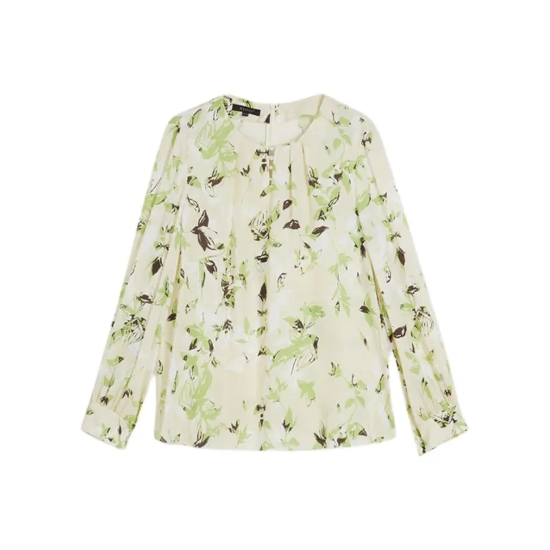 Yiner Shirt Women's Light Yellow Green-0