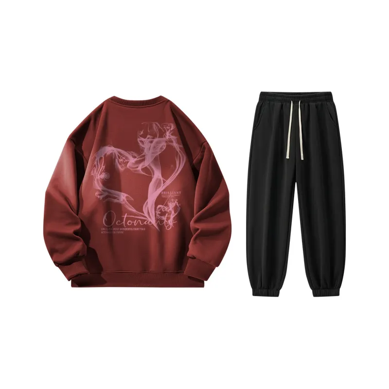 Small Columns Under The Sea Sweatshirt Set Unisex-10