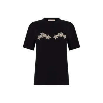 Christopher Kane Floral appliqué Short sleeve T shirt