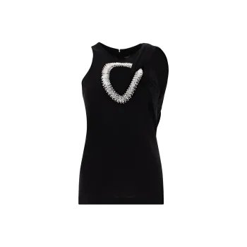 Givenchy Crystal Embellished Cut Out Tank Top