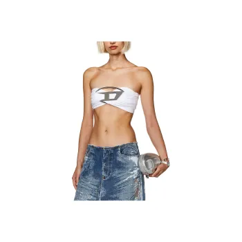 DIESEL Women's Strapless Top White