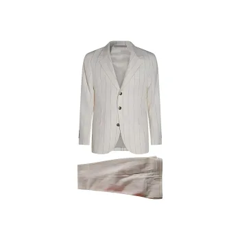 Brunello Cucinelli Striped Single Breasted Suit