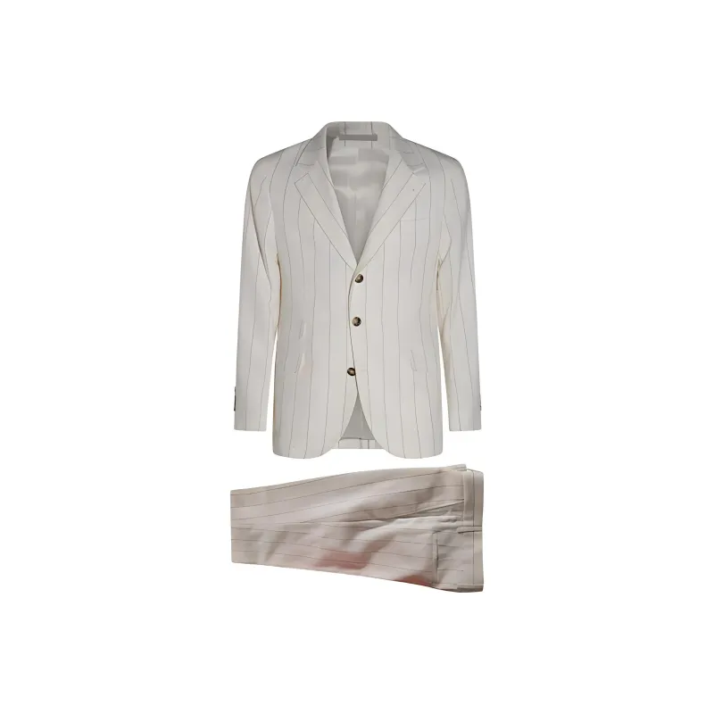 Brunello Cucinelli Striped Single Breasted Suit-0