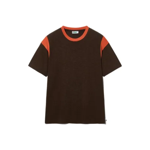 FILA T Shirts Unisex Brown