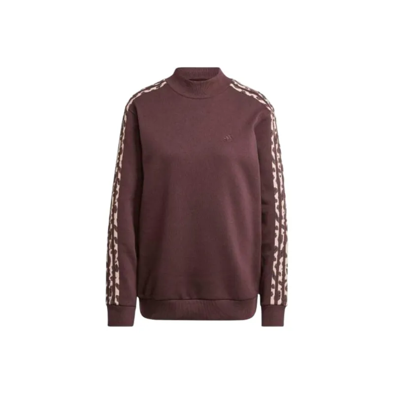Adidas Free Shipping With AdiClub Essentials 3-Stripes Animal-Print Sweatshirt-0