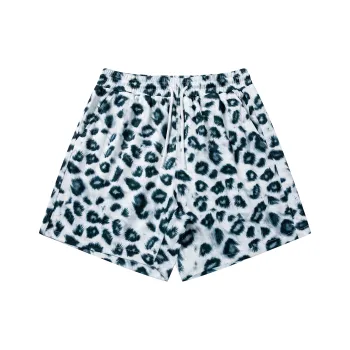 VXOXV Shorts Unisex Light Leopard Print