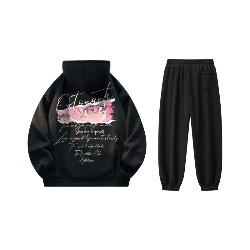 Small Columns Under The Sea Sweatshirt Set Unisex-20