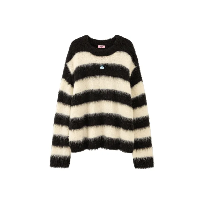 CHUU 24FW Knitwear Women's Black White Stripes-0