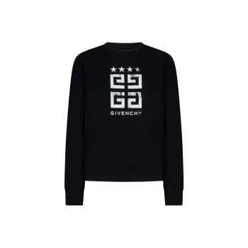 Givenchy 4G Stars Logo Printed Crewneck Sweatshirt 'Black/White'