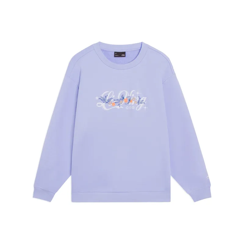 LiNing Sports Trend Series Sweatshirt Women's Violet Blue-0