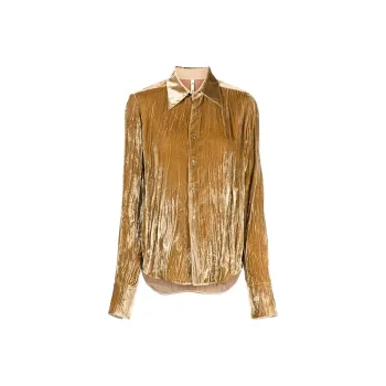 Petar Petrov Crusched Velvet Crinckle finish Shirt