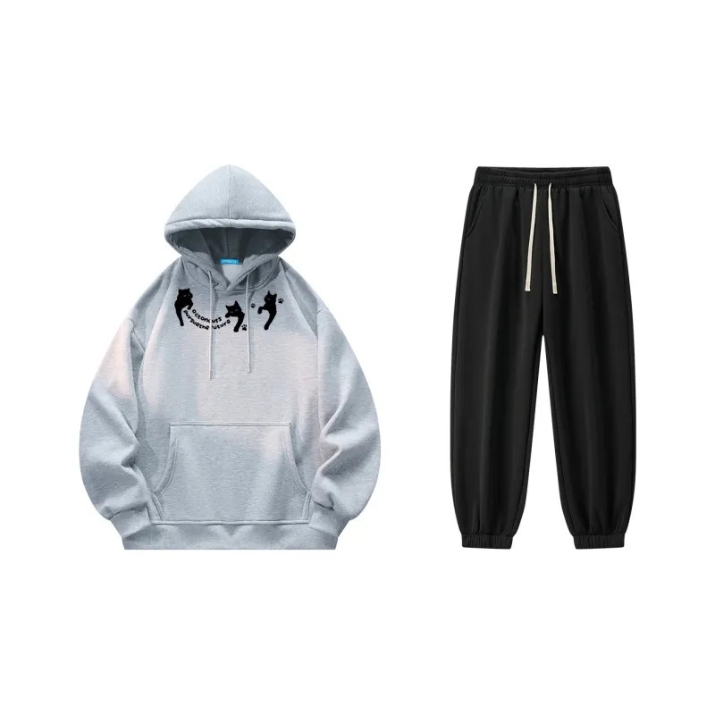 Small Columns Under The Sea Sweatshirt Set Unisex-10