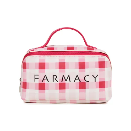 Farmacy PU Makeup Bag Large Size Women's Pink/Black/White