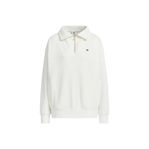 Adidas Originals COZY ZIP CREW Sweatshirt Women's Jade White