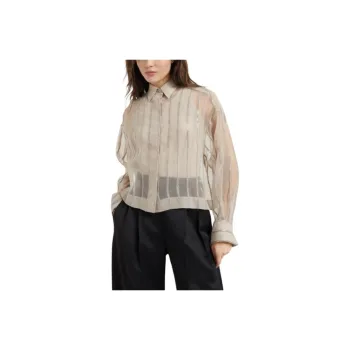 Brunello Cucinelli Dazzling Striped Crispy Shirt
