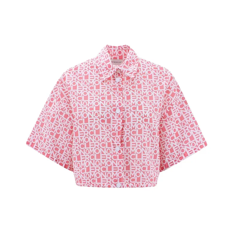 Moncler All Over Monogram Shirt 'Pink'-0