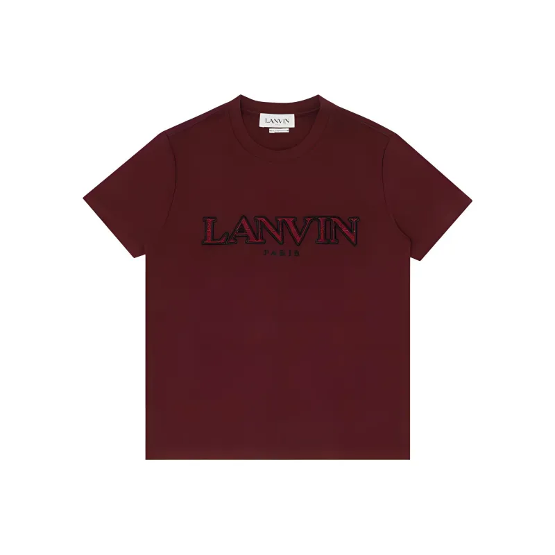 Lanvin Classic Fit Curb Tee 'Burgundy'-0