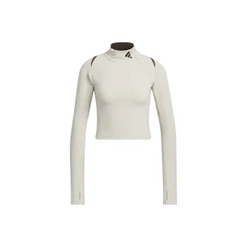 Adidas FW24 Raglan Sleeve T Shirt Women's Light Sesame Earth Gray
