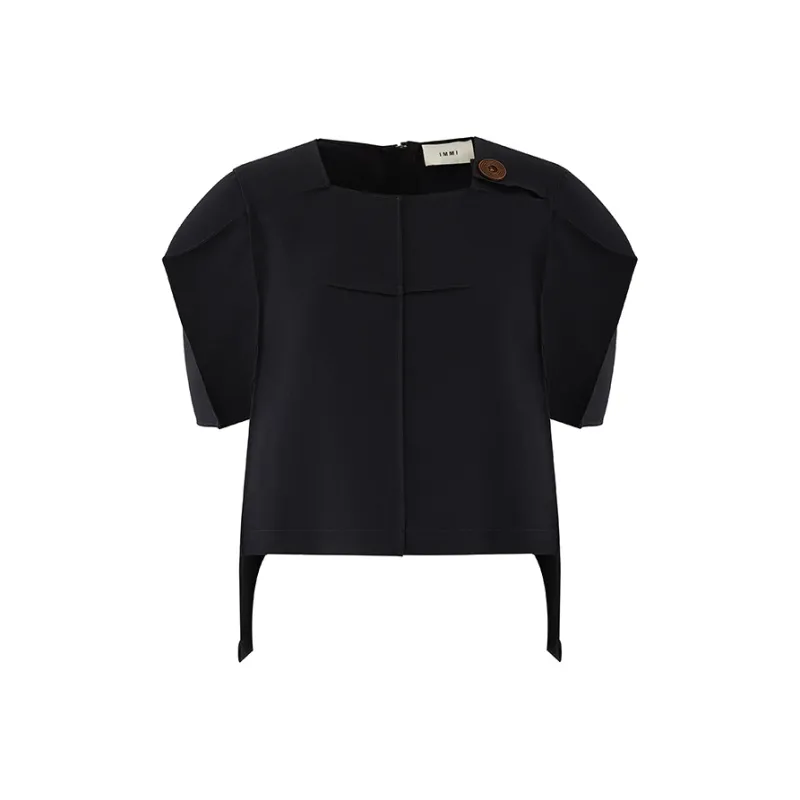 IMMI T Shirts Women's Navy Blue-0