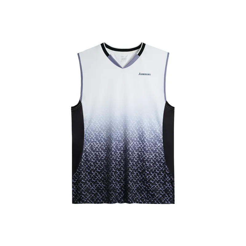 Kawasaki Badminton Jersey Men's Black Gray-0