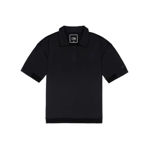 LI NING 1990 Advanced Sports Series Polo Shirts Women's Deep Mysterious Blue