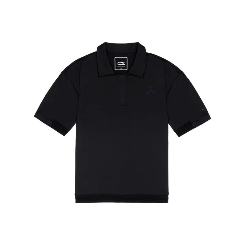 LI NING 1990 Advanced Sports Series Polo Shirts Women's Deep Mysterious Blue-0