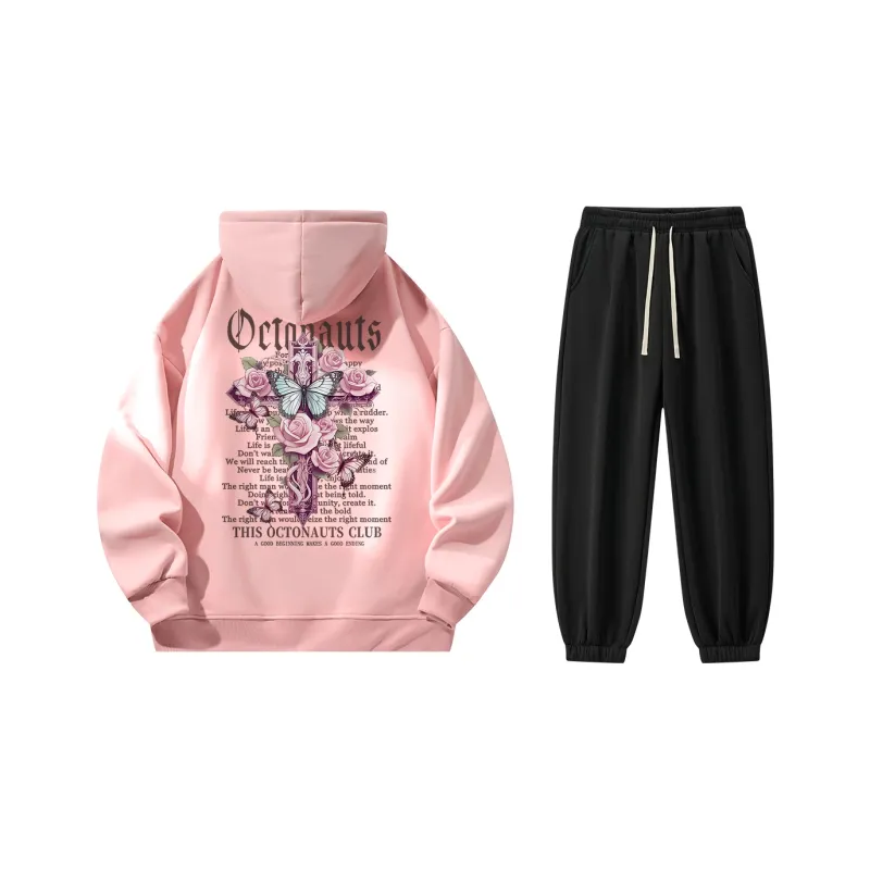 Small Columns Under The Sea Sweatshirt Set Unisex-4