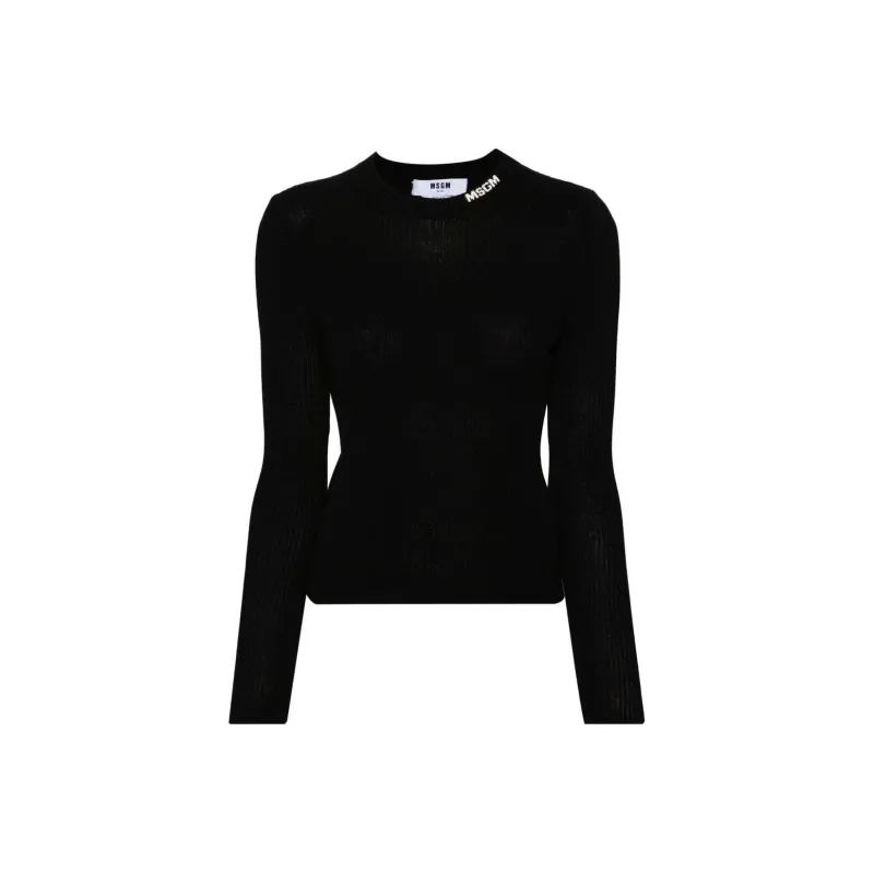 MSGM Stretch Ribbed Jumper-0